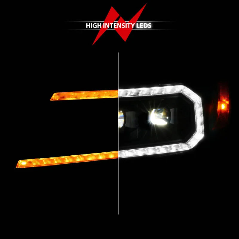 ANZO 15-22 Chevy Colorado Blk Housing Full LED DRL Projector Headlight w/ Sequential Light Bar - Additional View 8