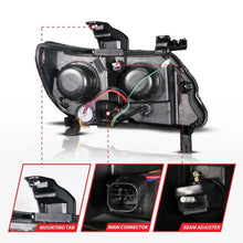 Load image into Gallery viewer, ANZO 15-22 Chevy Colorado Full LED Headlights w/ Initiation (Amber DRL) - Black - Back View