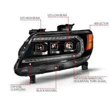 Load image into Gallery viewer, ANZO 15-22 Chevy Colorado Full LED Headlights w/ Initiation (Amber DRL) - Black - Additional View 8