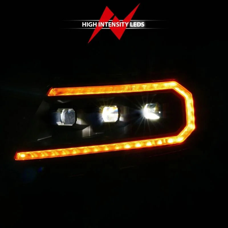 ANZO 15-22 Chevy Colorado Full LED Headlights w/ Initiation (Amber DRL) - Black - Additional View 9