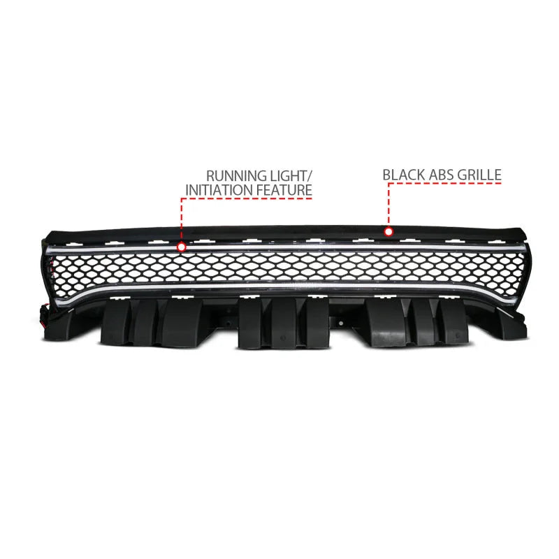 ANZO 15-23 Dodge Charger Black LED Grille w/ Initiation & Running Light/DRL Bar - Additional View 7