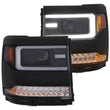 Load image into Gallery viewer, ANZO 16-17 Chevy Silverado 1500 Prjctr. Headlight Plank Styl. w/Amber (Only Work w/HID Equip. Truck) - Main Product View