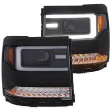 Load image into Gallery viewer, ANZO 16-17 Chevy Silverado 1500 Prjctr. Headlight Plank Styl. w/Amber (Only Work w/HID Equip. Truck) - Main Product View