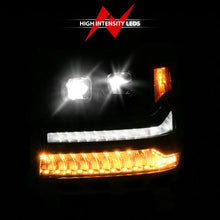 Load image into Gallery viewer, ANZO 16-18 Chevy Silverado 1500 (Factory HID Models ONLY) Full LED Proj Headlights Black - Pair - Additional View 5