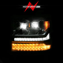 Load image into Gallery viewer, ANZO 16-18 Chevy Silverado 1500 (Factory HID Models ONLY) Full LED Proj Headlights Chrome - Pair - Additional View 5