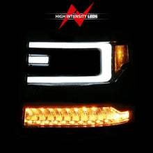 Load image into Gallery viewer, ANZO 16-18 Chevy Silverado1500 (Factory HID Models) LED Prj Light Bar Style Headlights Chrome - Pair - Back View