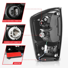 Load image into Gallery viewer, ANZO 16-21 Toyota Tacoma LED Tail Lights - w/ Light Bar Sequential Black Housing &amp; Smoke Lens - Back View