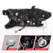 Load image into Gallery viewer, ANZO 16-22 Toyota Tacoma LED Projector Headlights w/ Light Bar Sequential Black Housing w/Initiation - Back View