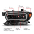 Load image into Gallery viewer, ANZO 16-22 Toyota Tacoma LED Projector Headlights w/ Light Bar Sequential Black Housing w/Initiation - Additional View 6