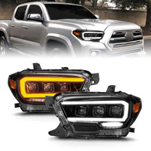 Load image into Gallery viewer, ANZO 16-22 Toyota Tacoma SR/SR5 ONLY Full LED Proj Headlights w/Light Bar Seq. Blk w/Initiation Lgt - Main Product View