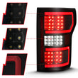 Load image into Gallery viewer, ANZO 18-19 Ford F-150 LED Taillight Black Housing Clear Lens Red Light Bar W/Sequential - Side View