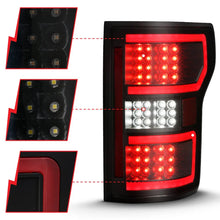 Load image into Gallery viewer, ANZO 18-19 Ford F-150 LED Taillight Black Housing Clear Lens Red Light Bar W/Sequential - Side View