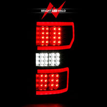 Load image into Gallery viewer, ANZO 18-19 Ford F-150 LED Taillight Black Housing Clear Lens Red Light Bar W/Sequential - Installation View