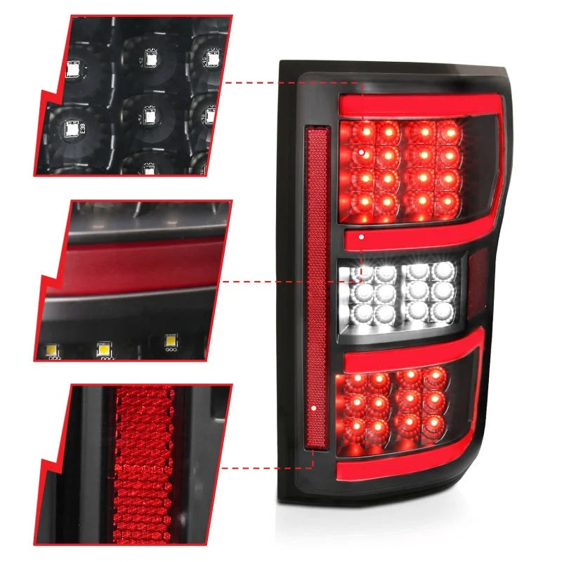 ANZO 18-19 Ford F-150 LED Taillights Black - Additional View 8