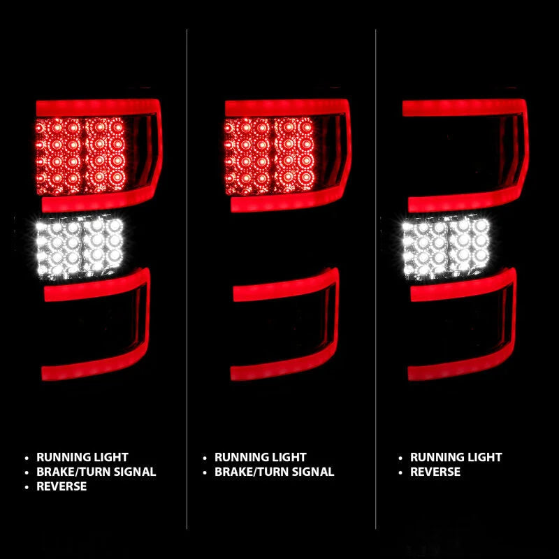 ANZO 18-19 Ford F-150 LED Taillights Chrome - Main Product View