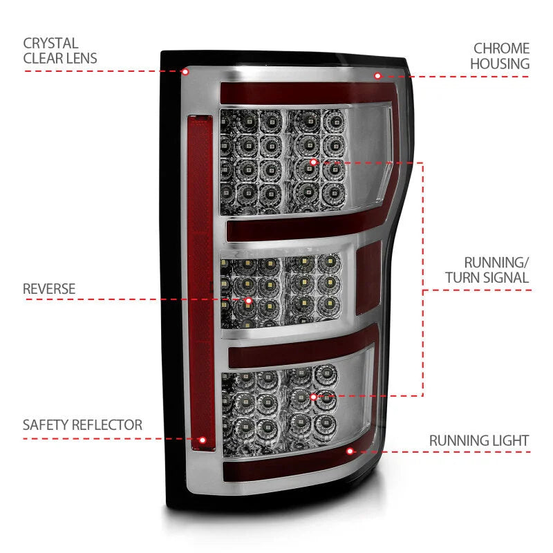 ANZO 18-19 Ford F-150 LED Taillights Chrome - Additional View 5