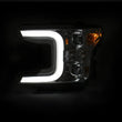 Load image into Gallery viewer, ANZO 18-19 Ford F-150 Projector Headlights w/Plank Style Switchback Chrome w/Amber - Back View