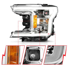 Load image into Gallery viewer, ANZO 18-19 Ford F-150 Projector Headlights w/Plank Style Switchback Chrome w/Amber - Additional View 10