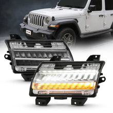 Load image into Gallery viewer, ANZO 18-19 Jeep Wrangler JL Halogen Chrome Clear w/ Sequential Signal - Main Product View