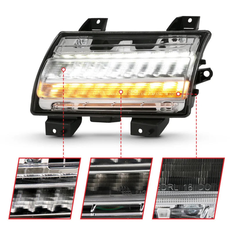 ANZO 18-19 Jeep Wrangler JL Halogen Chrome Clear w/ Sequential Signal - Additional View 9