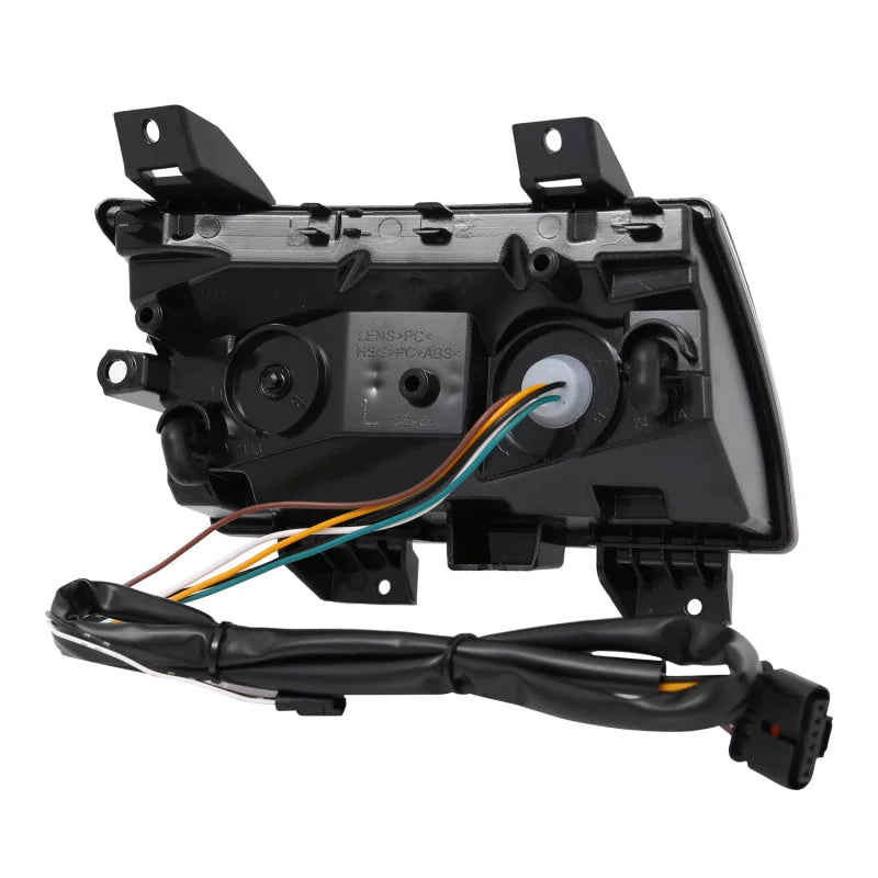 ANZO 18-19 Jeep Wrangler JL LED Chrome Clear w/ Sequential Signal - Installation View