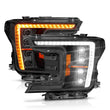 Load image into Gallery viewer, ANZO 18-20 Ford F-150 (w/Factory Halogen) Z-Series Full LED Proj Headlights Init/SeqSig - Pair - Main Product View