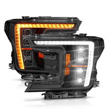 Load image into Gallery viewer, ANZO 18-20 Ford F-150 (w/Factory Halogen) Z-Series Full LED Proj Headlights Init/SeqSig - Pair - Main Product View