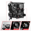 Load image into Gallery viewer, ANZO 19-22 Chevrolet Silverado 1500 LED Proj HL w/Lgt Bar SwBk Seq. Blk w/In. Light - Driver Side ON - Additional View 5