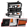 Load image into Gallery viewer, ANZO 19-22 Chevrolet Silverado 1500 LED Proj HL w/Lgt Bar SwBk Seq. Blk w/In. Light - Passenger Side - Additional View 5