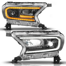 Load image into Gallery viewer, ANZO 19-23 Ford Ranger (Factory Halogen Model) Full LED Proj Headlights Init/DRL/SeqSig Black - Pair - Additional View 6