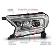 Load image into Gallery viewer, ANZO 19-23 Ford Ranger (Factory Halogen Models) Full LED Proj Headlights DRL/SeqSig Chrome - Pair - Back View