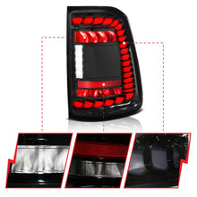 Load image into Gallery viewer, ANZO 19-24 RAM 1500 (Factory Halogen Models) Full LED Tail Lights SeqSig Black - Pair - Additional View 5