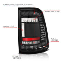 Load image into Gallery viewer, ANZO 19-24 RAM 1500 (Factory LED Models ONLY) Full LED Tail Lights SeqSig Black - Pair - Main Product View