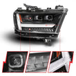 Load image into Gallery viewer, ANZO 19-24 RAM 1500 (New Body/OE Halogen) Full LED Proj Headlights DRL/SeqSig Black - Pass. Side - Additional View 10