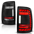 Load image into Gallery viewer, ANZO 19-24 RAM 2500/3500 Full LED Tail Lights SeqSig Black - Pair - Main Product View