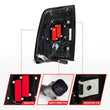Load image into Gallery viewer, ANZO 19-24 RAM 2500/3500 Full LED Tail Lights SeqSig Black - Pair - Side View