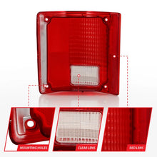 Load image into Gallery viewer, ANZO 1978-1991 Chevy Blazer Taillight Red/Clear Lens w/o Chrome Trim Fleetside (OE Replacement) - Installation View