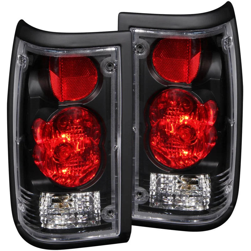 ANZO 1986-1993 Mazda B2000 Taillights Black - Main Product View