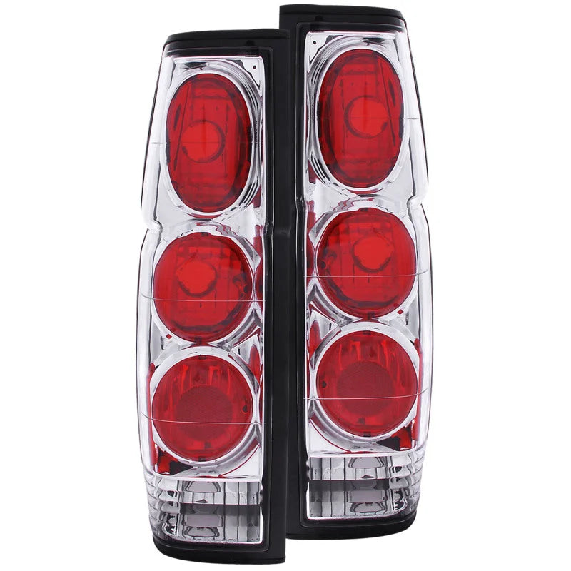 ANZO 1986-1997 Nissan Hardbody Taillights Chrome - Main Product View