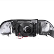 Load image into Gallery viewer, ANZO 1987-1993 Ford Mustang Crystal Headlights Black w/ Corner Lights 3pc - Side View