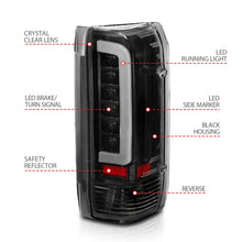 Load image into Gallery viewer, ANZO 1987-1996 Ford F-150 LED Taillights Black Housing Clear Lens (Pair) - Side View