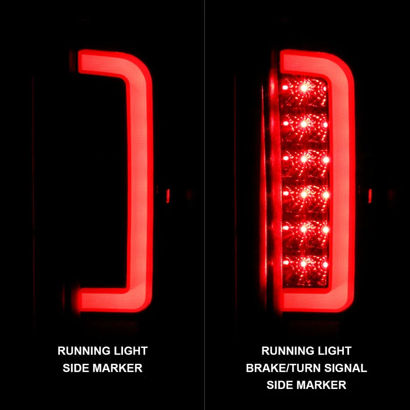 ANZO 1987-1996 Ford F-150 LED Taillights Black Housing Clear Lens (Pair) - Additional View 7