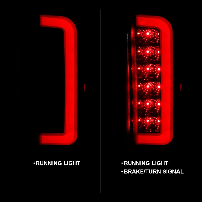 ANZO 1987-1996 Ford F-150 LED Taillights Black Housing Smoke Lens (Pair) - Additional View 6