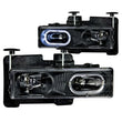 Load image into Gallery viewer, ANZO 1988-1998 Chevrolet C1500 Crystal Headlights Black w/ Halo - Main Product View