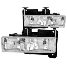 Load image into Gallery viewer, ANZO 1988-1998 Chevrolet C1500 Crystal Headlights Chrome - Main Product View