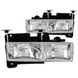 Load image into Gallery viewer, ANZO 1988-1998 Chevrolet C1500 Crystal Headlights Chrome w/o Bulbs - Main Product View