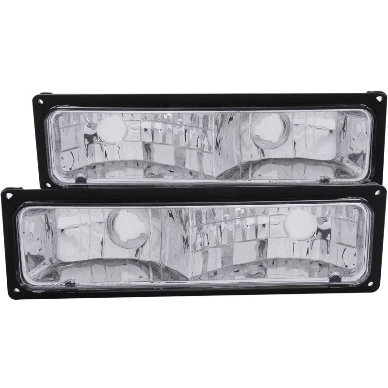 ANZO 1988-1998 Chevrolet C1500 Euro Parking Lights Black - Main Product View