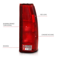 Load image into Gallery viewer, ANZO 1988-1999 Chevy C1500 Taillight Red/Clear Lens (OE Replacement) - Installation View