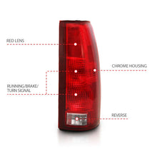 Load image into Gallery viewer, ANZO 1988-1999 Chevy C1500 Taillight Red/Clear Lens w/ Circuit Board(OE Replacement) - Side View