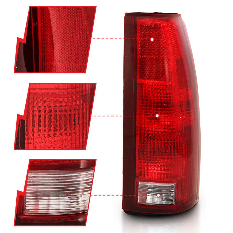 ANZO 1988-1999 Chevy C1500 Taillight Red/Clear Lens w/ Circuit Board(OE Replacement) - Additional View 5